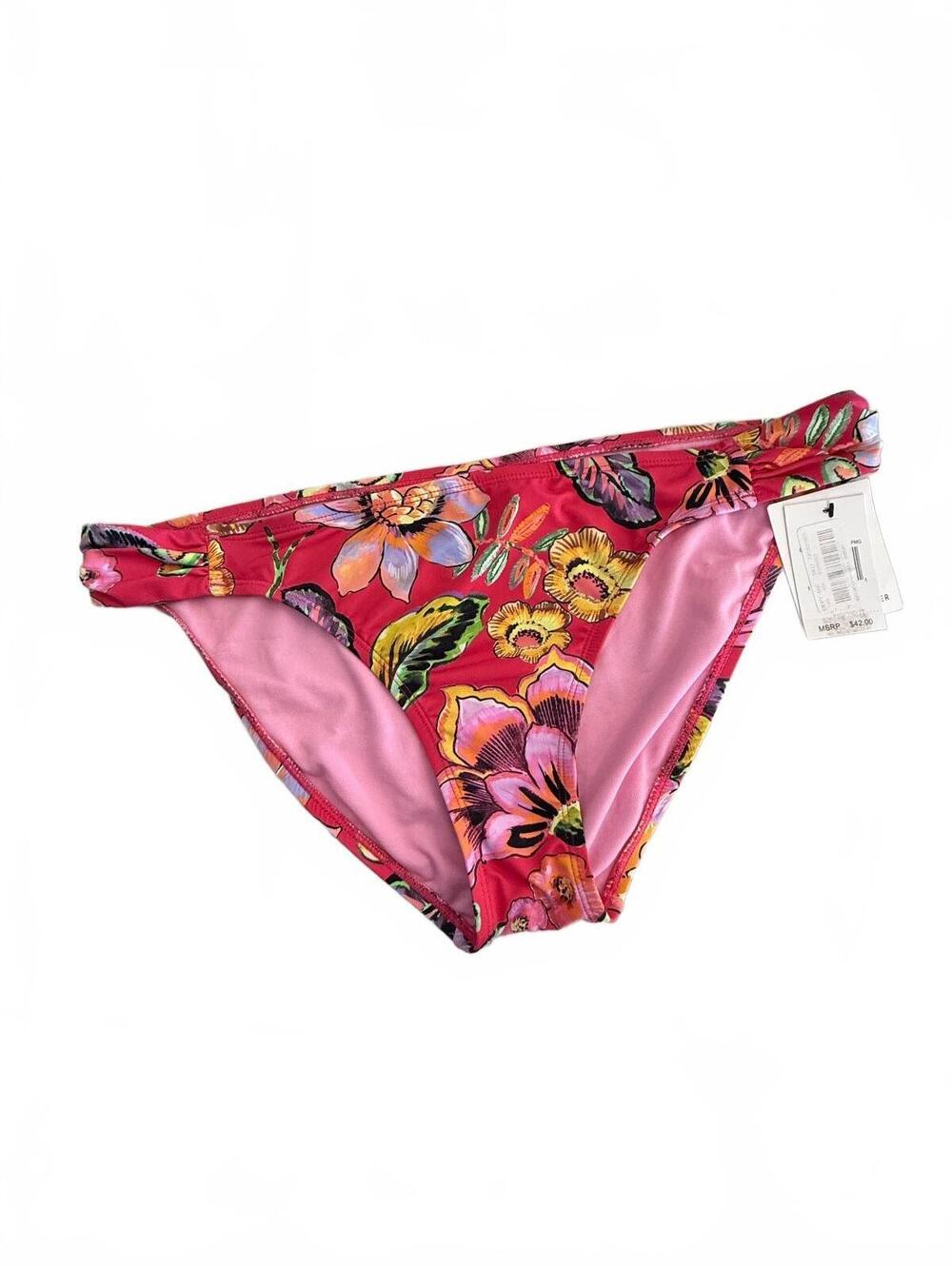 Gibson Latimer Pink Floral Bikini Bottoms Size Small